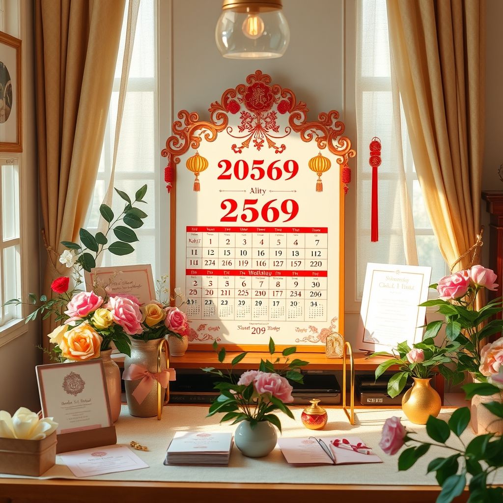 เตรียมพร้อมสู่อนาคต! ปฏิทินฤกษ์แต่งงาน 2569 ที่คุณต้องการ